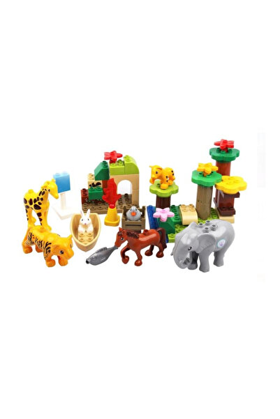 STARPOWER Set Gradina Zoologica cu 51 Cuburi de Constructie, Figurine incluse...