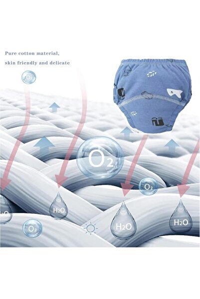 Generic HXX Baby Potty Training Underwear, Washable Breathable Cloth Pants with Pocket, 0-3 Years