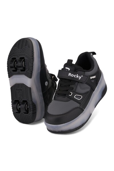 VARDEM OYUNCAK Children's Roller Skate Sneakers with Light-Up Wheels & Comfortable Roller Skate Skateboard Shoes with 4 Wheels