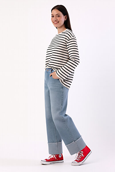 Bu Senin Kadın Uzun Çizgili Bluz