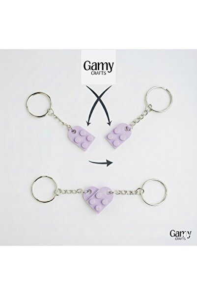 Gamy Crafts سلسلة مفاتيح على شكل قلب، زوجان من سلاسل المفاتيح، سلسلة مفاتيح ل...