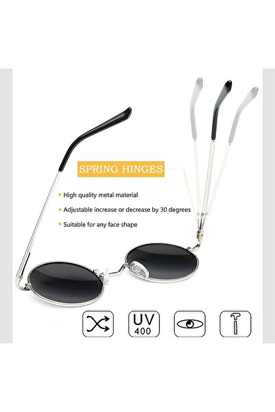 Joopin Round Polarized Sunglasses for Men & Women - Small Lennon Circle, UV Protection