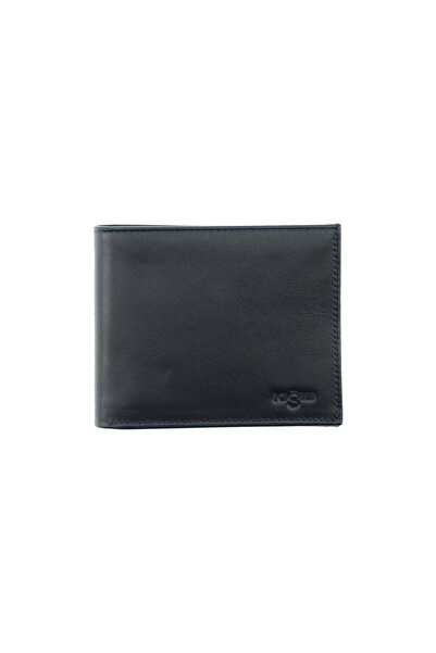 Kiğılı Plain Men's Leather Wallet with Card Holder Compartment