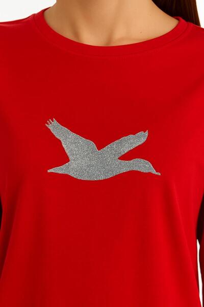 CNR TEKSTİL Bird Printed Tunic