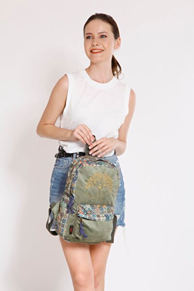 street&bagdnz Ethnic Authentic Bohemian Backpack with Tree of Life Embroidery