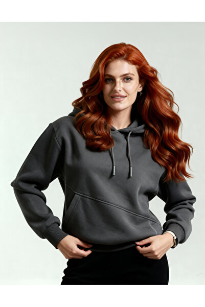 Veleno Hanorac pentru femei, supradimensionat, cu glugă și buzunare laterale,...