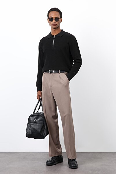 Antioch Black Zippered Men's Knit Sweater