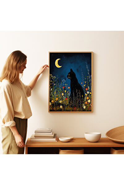 ARTHOUSECOLLECTIVE William Morris Poster - Cat Illustration - Painting Sizes Unframed Poster