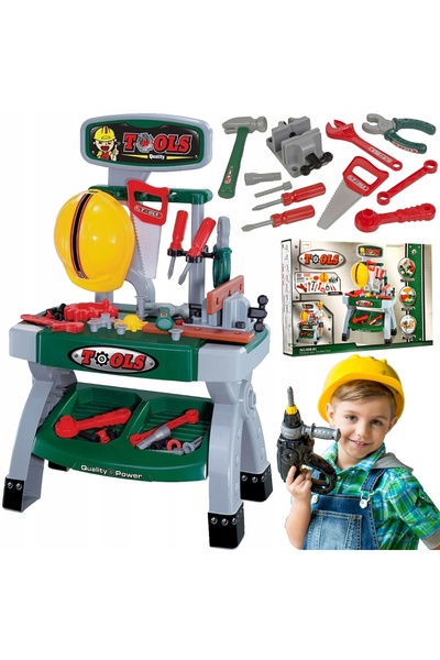 Selgot Banc de lucru pentru copii cu unelte și accesorii, înălțime totală 71 cm