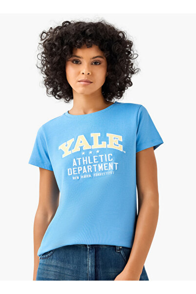 SP Characters Regular Fit Cotton T-shirt with Yale Print