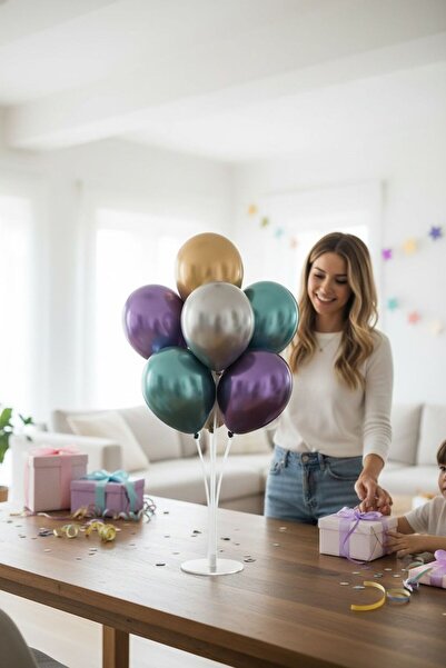 Cadde Süs Διαφανές Σετ Βάσεις για Μπαλόνια 7 τεμαχίων