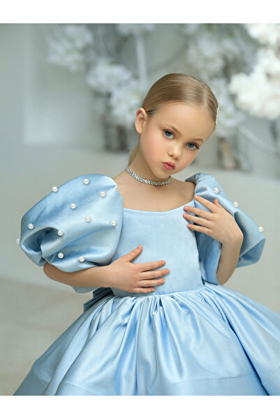 Take Two By Styli Girls Embellished Puff Sleeves Party Dress