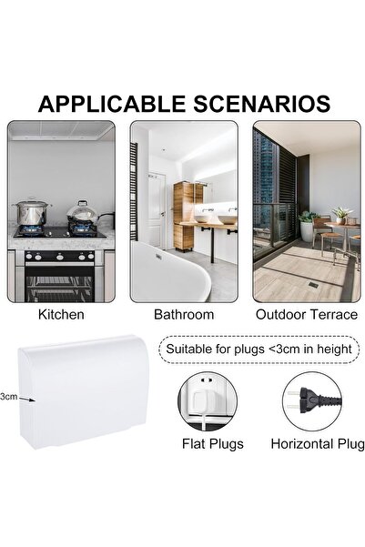 Generic X-Spring Child Safety Waterproof Wall Outlet Cover - Double Socket, White