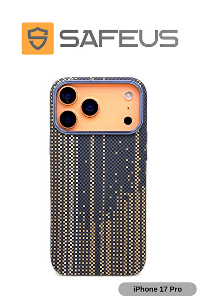 SAFEUS حافظة آيفون 17 برو من ألياف الكربون مع ميزة MagSafe، مقاومة للصدمات وع...