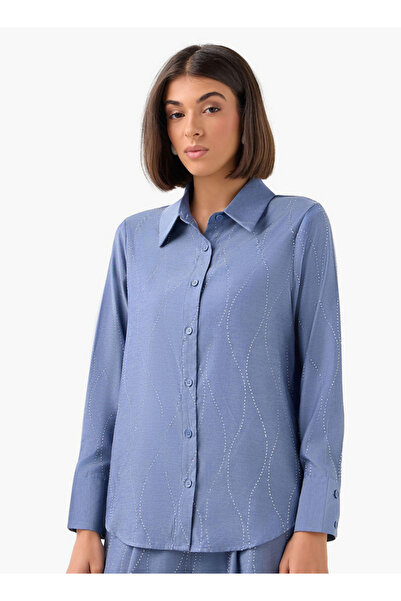 FAV قميص مزين وأكمام طويلة