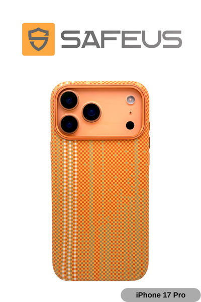 SAFEUS iPhone 17 Pro Carbon Fiber Magsafe Compatible Hard Shockproof Premium Case