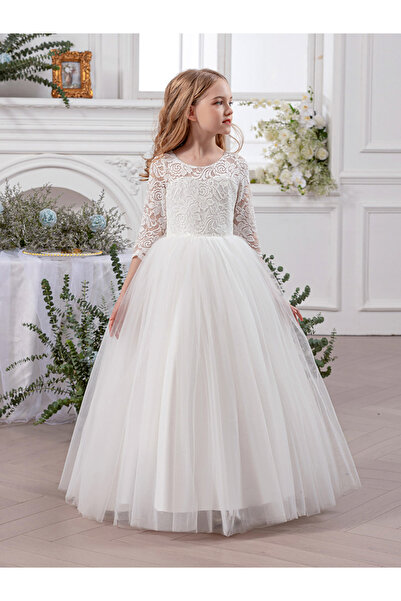 Take Two By Styli White All Lace V-Back Dress