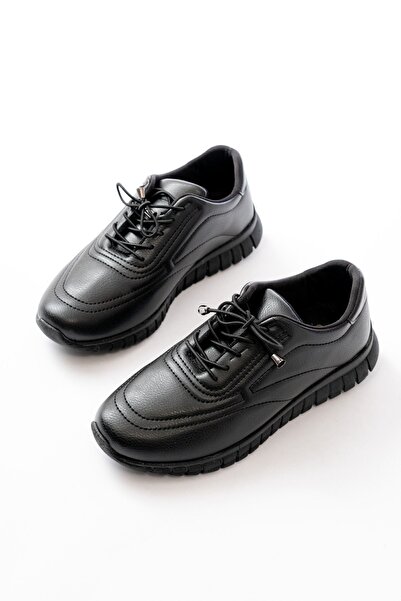 Zerenyus Zri̇n-504 Black Lace-Up Orthopedic Daily Women's Sports Shoes
