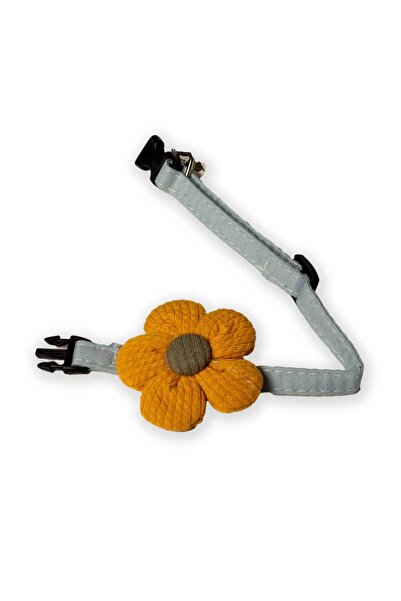 PisiMall Floricica collar, for cats, yellow, 19-30 cm