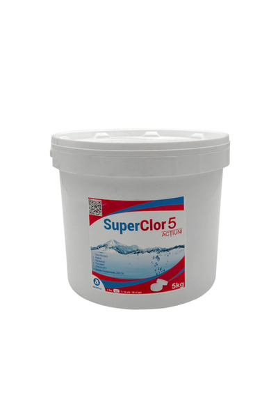 Aquatics Chlorine-based Disinfectant for Swimming Pools SuperClor 5 Actions Tab 200Gr, 5kg