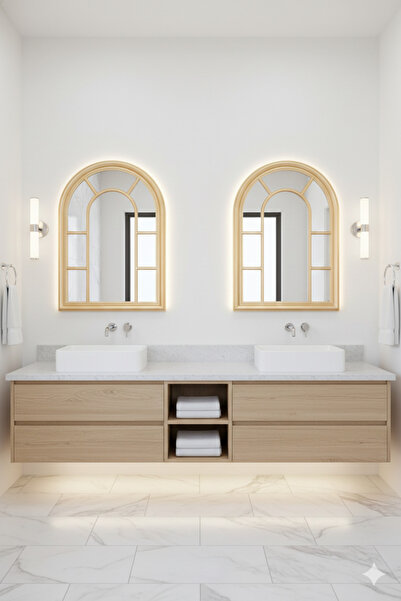 Generic Elegant mirror set with a luxurious frame, 100 x 70 cm