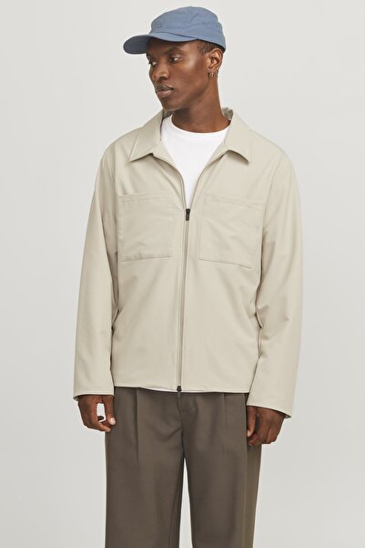Jack & Jones Men's Cream Jacket Model Code: (12270677) Jjeperfect Shacket Sn