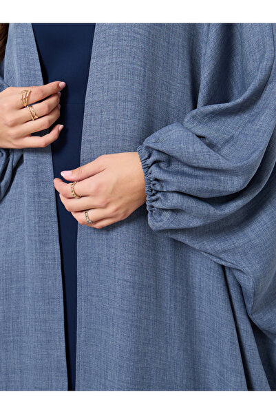Take Two By Styli Textured Open Kimono Sleeve Abaya