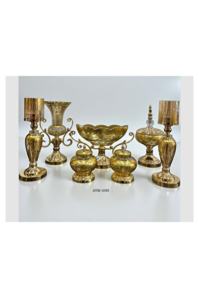 EVRA 7 Parça Gold Salon Konsol Takımı aym1093