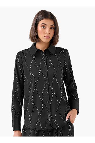 FAV قميص مزين وأكمام طويلة