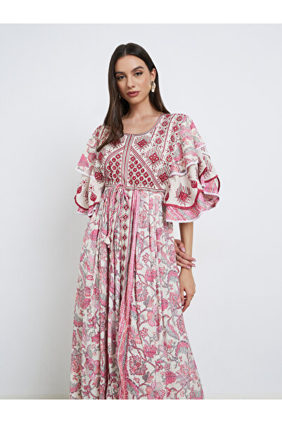 Maxim Creation By Styli Handwork Embroidery Jalabiya with Flrill Sleeves