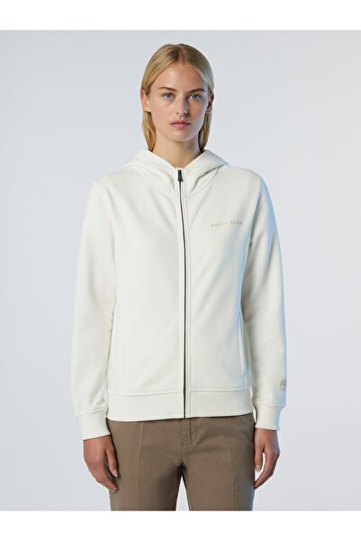 North Sails Logolu Kapüşonlu Fermuarlı Sweatshirts
