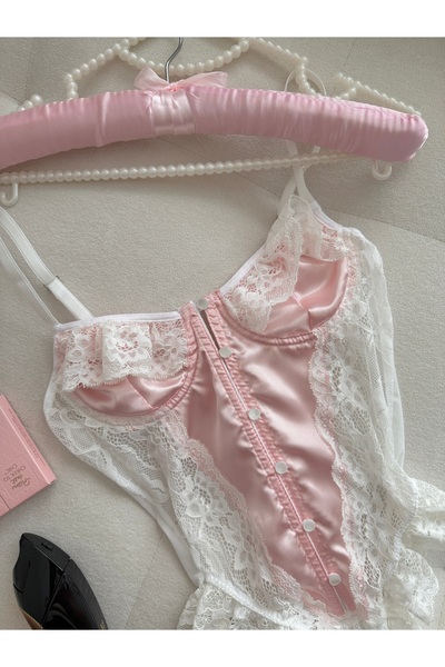 EDLİNGERİE Body vintage cu detaliu din dantelă Jinx