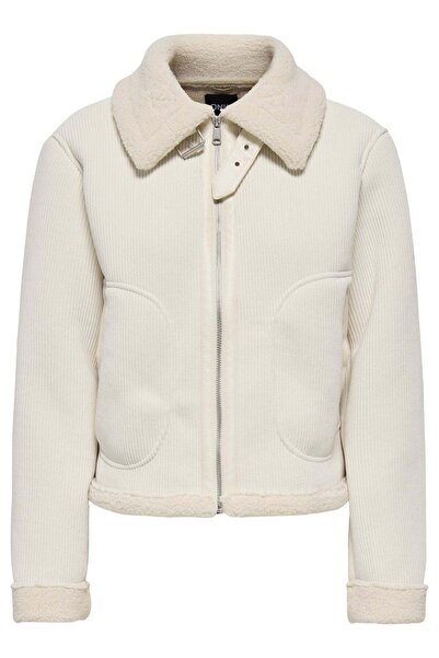 ONLY Women's / Girls' Beige Jacket Model Code: (15348995) Onlingston Cord Bond Jacket Cc Otw