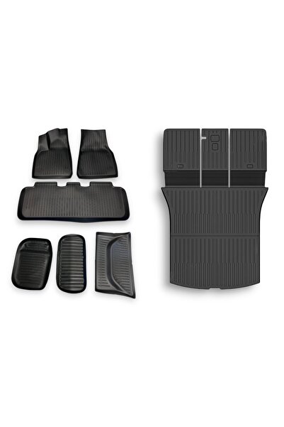 OLED GARAJ TESLA MODEL Y JUNİPER İÇİN UYUMLU 7 PARÇA PASPAS VE HAVUZ SETİ