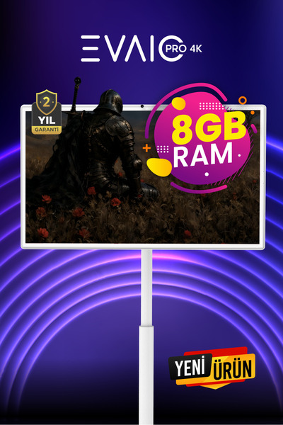 EVAIO PRO 4K 32" Android Smart Taşınabilir LED TV