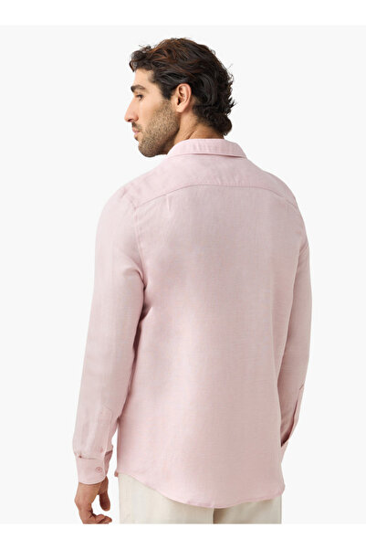 FAV Regular Fit Collared Linen Blend Shirt