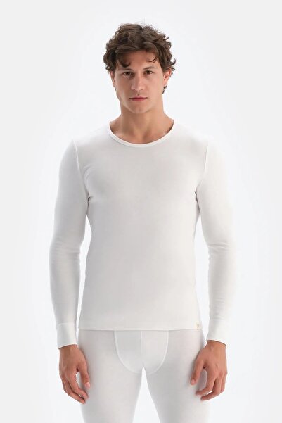 Dagi Men's Thermal Single Top, Round Neck, Long Sleeve, Thermal Underwear 47% Polyester, 47% Viscose, 6% Lycra