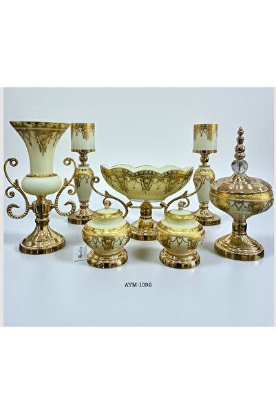EVRA 7 Parça Gold Salon Konsol Takımı aym1092
