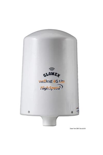 Glomex WeBBoat 4G Lite EVO Mobile 4G Internet System — 15 mile range, Ø140×200 mm, 4G diversity