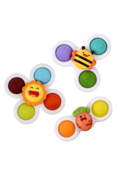 Soli Set 3 jucarii interactive cu ventuze / spinnere