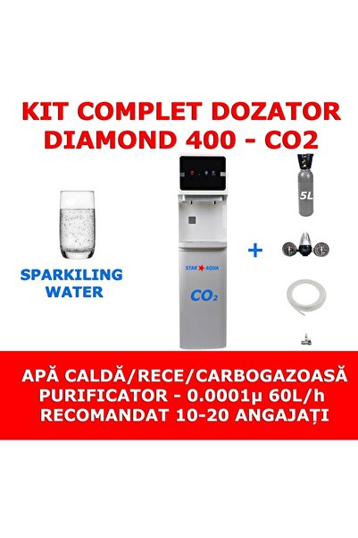 WATERROWER Kit DIAMOND 400 + Dispenser de apă cu butelie de CO2 - WATERRO