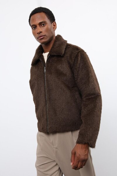Antioch Brown Soft Textured Men's Coat