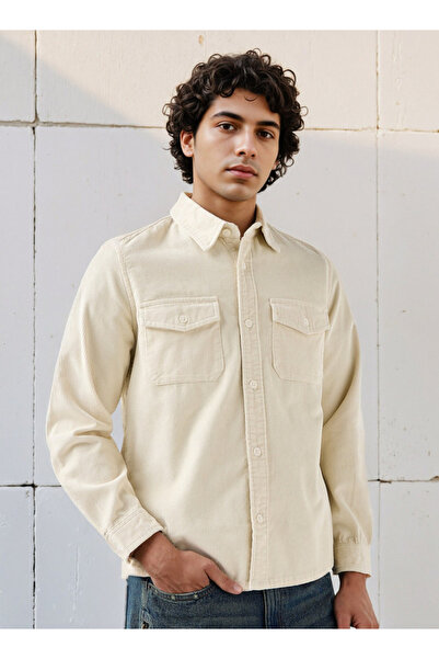 Lee Cooper Men's Relaxed Fit Textured Long Sleeve Shirt