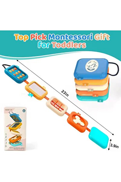 Vinnatsu مكعب الأنشطة الحسية بيبي بيزي للأطفال الصغار من عمر سنة إلى ثلاث سنوات