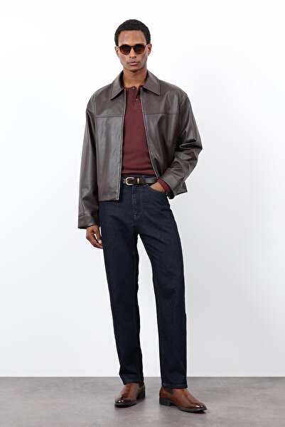 Antioch Brown Relax Fit Men's Leather Coat