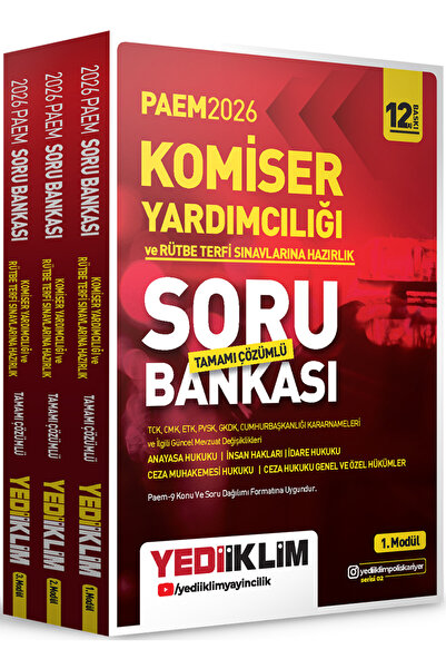 Yediiklim Yayınları Yediiklim 2026 PAEM Komiser Yardımcılığı ve Rütbe Terfi S...