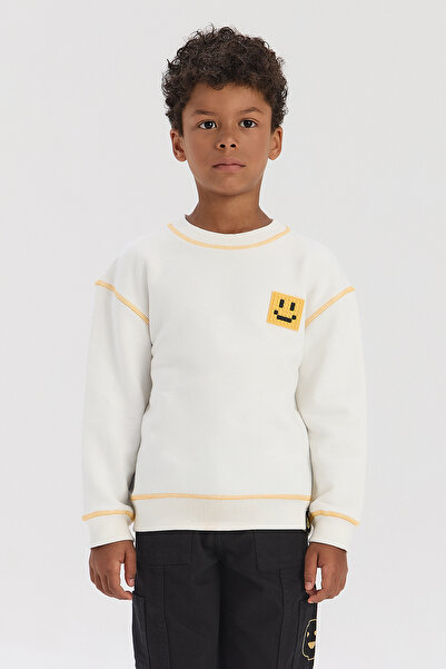 Nebbati Boy Ecru Sweatshirt