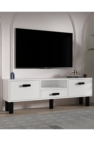 DEMONTE DECOR 1327DROPDD-64 TV SEHPASI BEYAZ-SİYAH