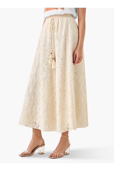 FAV Lace Textured Palazzo Pants with Flexi Waist