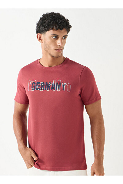 FAV تي شيرت بطبعة طباعية ورقبة دائرية وأكمام قصيرة